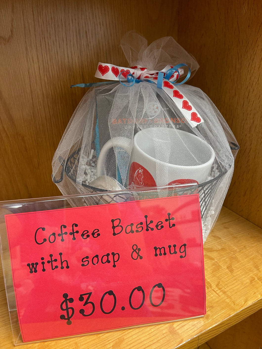 Coffee Basket with soap & mug